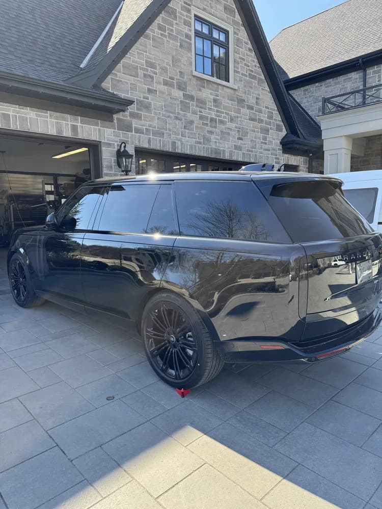 Black SUV after ceramic coating service